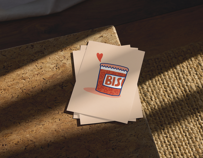 Carte BISOUS CONFITURE