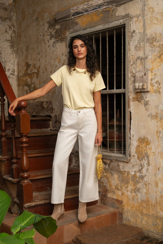 Jeans COLOMBE blanc