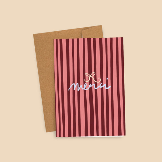Carte MERCI rayure