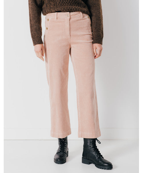 Pantalon RAPHAEL velours rose