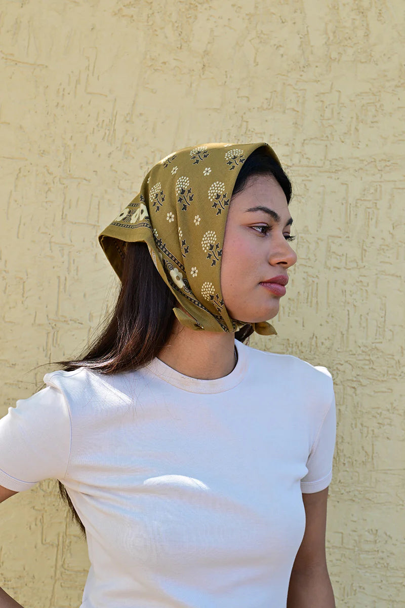 Petit foulard ANASTASE bistre