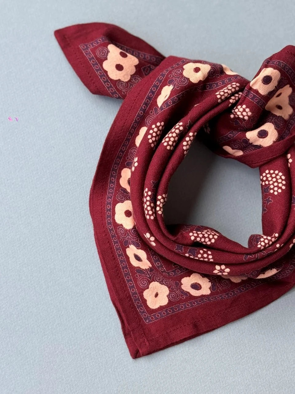 Petit foulard ANASTASE bordeaux