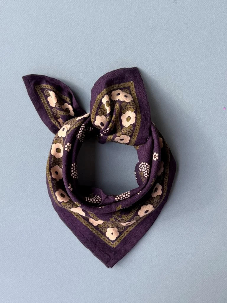 Petit foulard ANASTASE myrtille