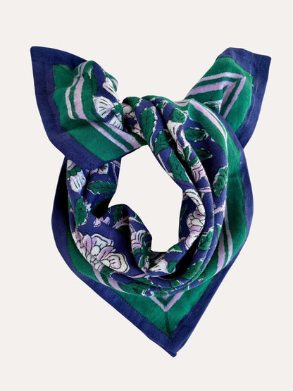 Petit foulard CARTHAGE bleu