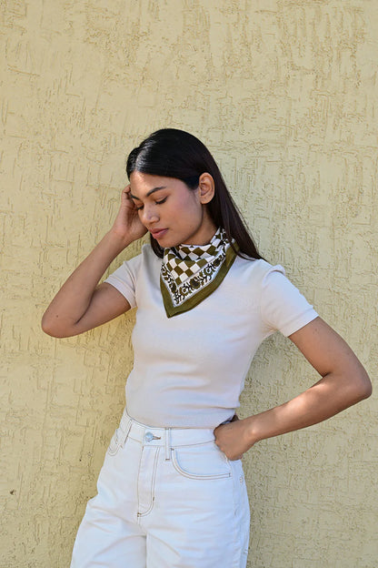 Petit foulard CHECKS vert