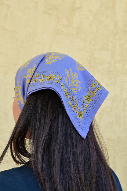 Petit foulard GALATIE bleu horizon