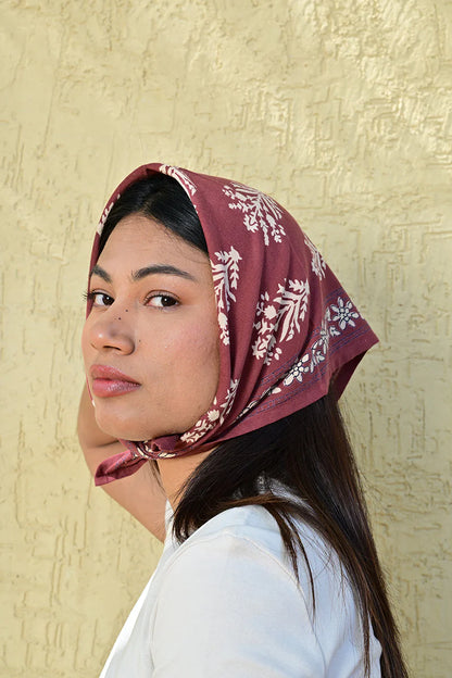 Petit foulard GALATIE bordeaux