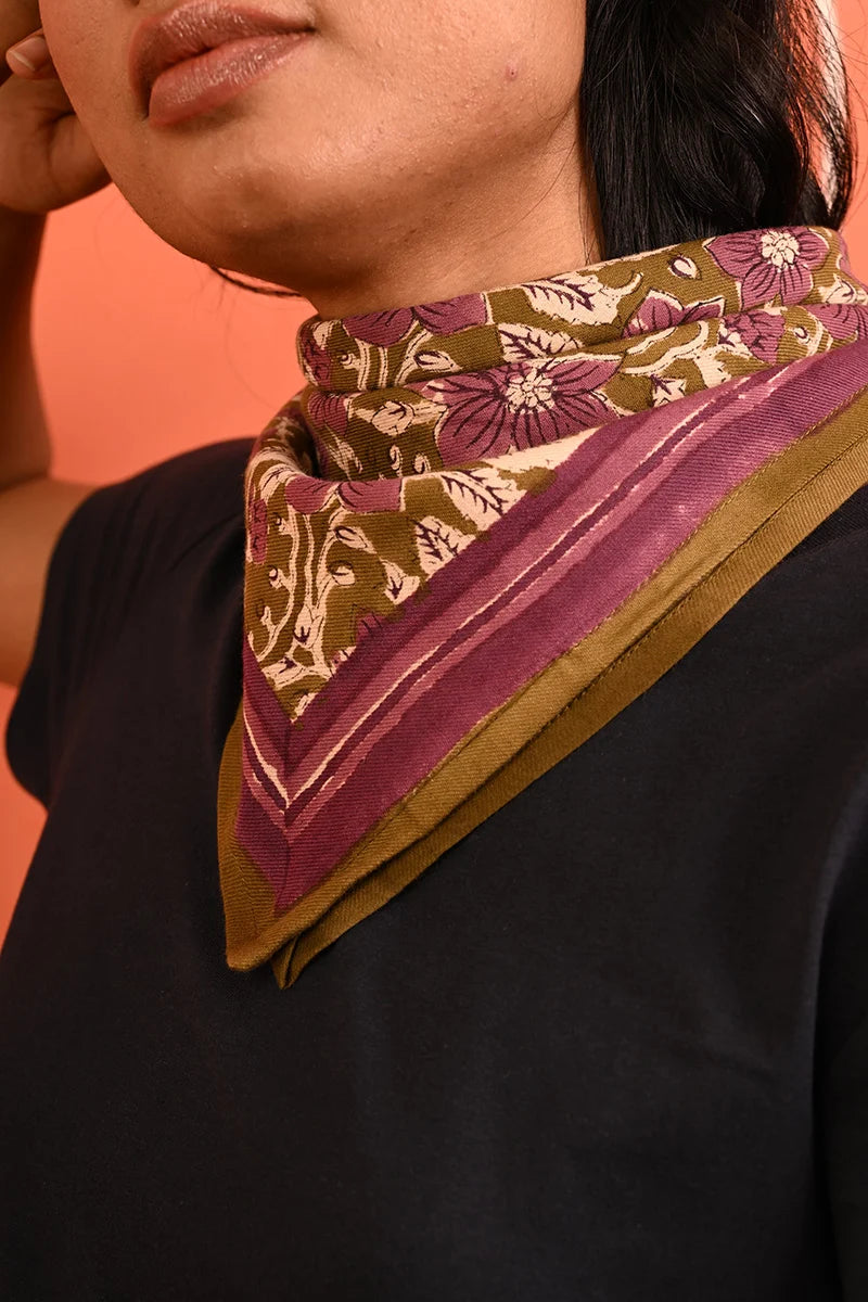 Petit foulard HÉLIOS kaki