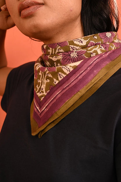 Petit foulard HÉLIOS kaki