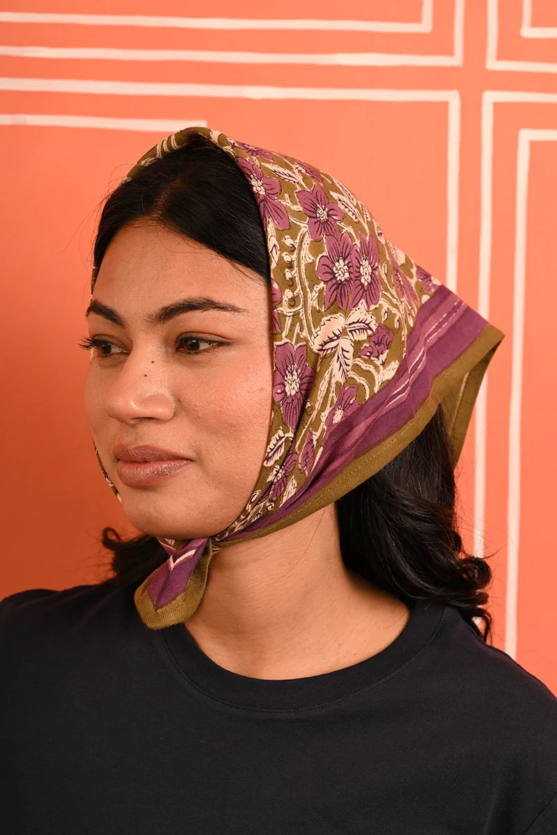 Petit foulard HÉLIOS kaki
