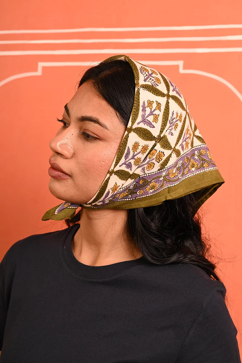 Petit foulard ZÉNON vert