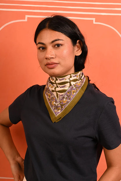 Petit foulard ZÉNON vert