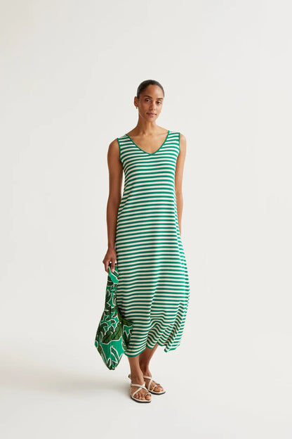 Robe marinière HORTENSE verte