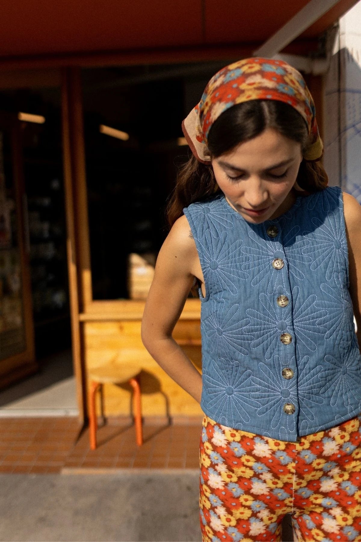 Haut AMAVAS chambray