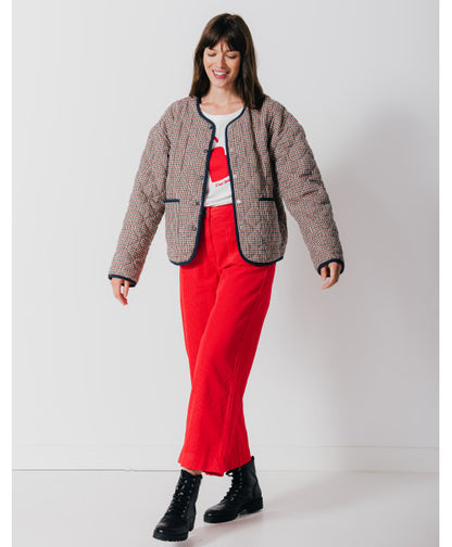 Veste DANY carreaux marine