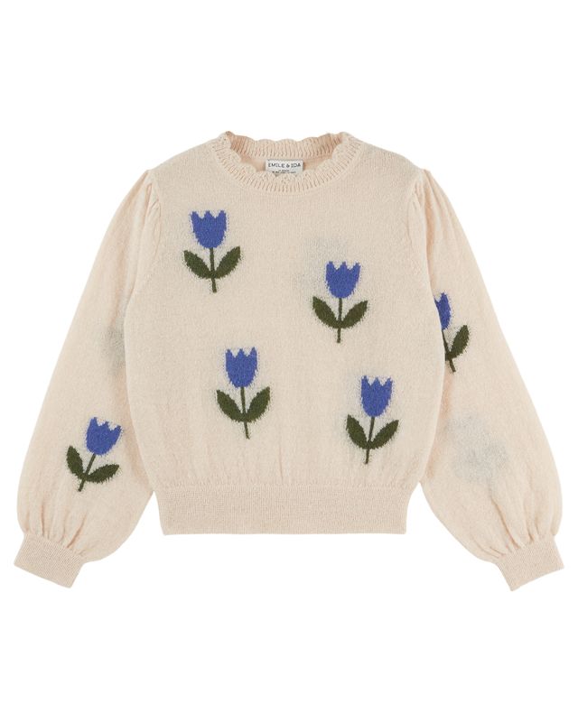 Pull EVA tulipes bleues