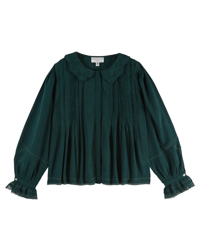 Chemise ELISABETH vert fôret