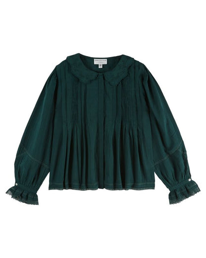 Chemise ELISABETH vert fôret