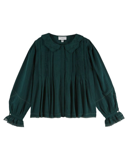 Chemise ELISABETH vert fôret