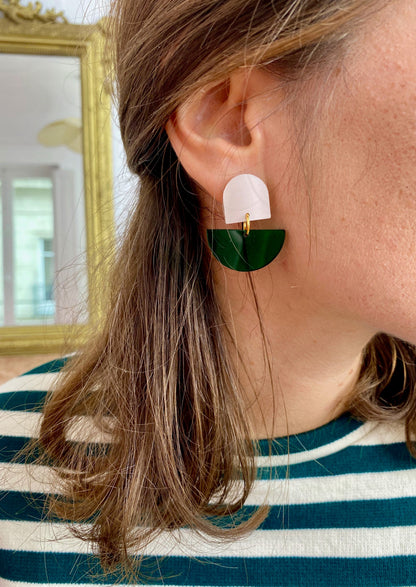 Boucles d'oreilles CARA green