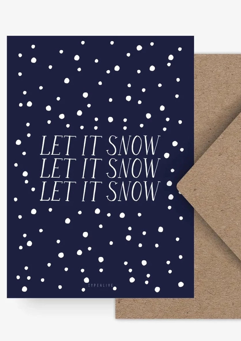 Carte postale SNOW SNOW SNOW