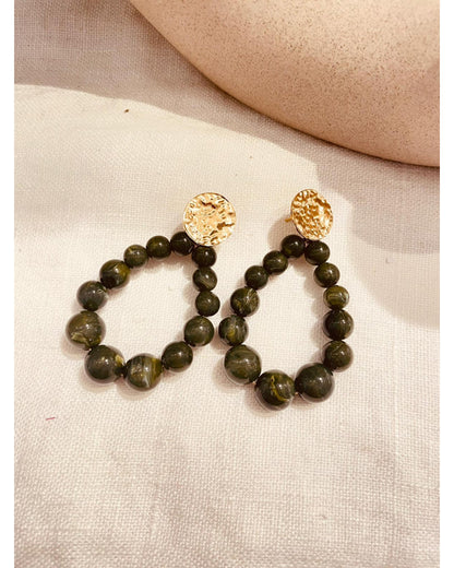 Boucles d'oreilles ELSA kaki