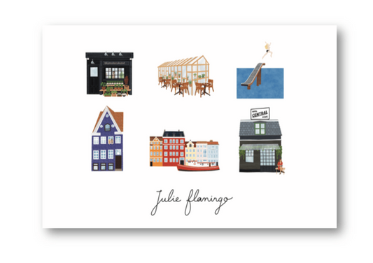 Cartes postales Copenhague - Julie Flamingo - Comme Paulette